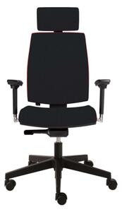 Kancelárska stolička JOHN čierna/červená