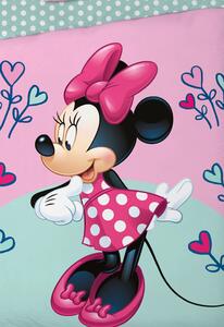 TipTrade Bavlnené obliečky 140x200 + 70x90 cm - Minnie Hearts Flower