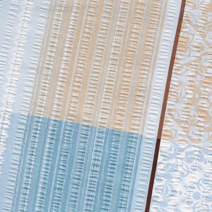 Goldea krepové posteľné obliečky - vzor 1073 zámocké ornamenty na modro-hnedom 140 x 220 a 70 x 90 cm
