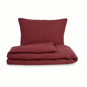 Kvalitex Mušelínové obliečky bordó 1x 140/200, 1x 70/90cm
