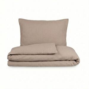 Kvalitex Mušelínové obliečky béžové 1x 240/220, 2x 70/90cm