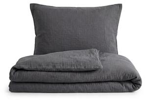 Kvalitex Mušelínové obliečky 140x200, 70x90cm tmavo sivé 1x 240/200, 2x 70/90cm