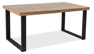 Jedálenský stôl Roberto - dub / čierna Rozmer: 150