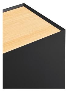 Čierna/v prírodnej farbe nízka komoda v dekore duba 110x85 cm Arista – Teulat