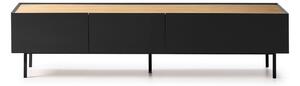 Čierny/v prírodnej farbe TV stolík v dekore duba 180x45 cm Arista – Teulat