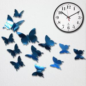Zrkadlový motýľ 12 ks - modrý