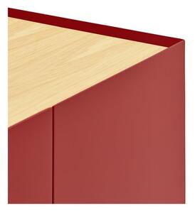 Červená vysoká komoda v dekore duba 95x120 cm Arista – Teulat