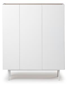 Biela vysoká komoda v dekore duba 95x120 cm Arista – Teulat