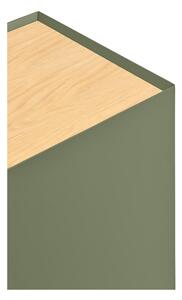 Zelená/v prírodnej farbe nízka komoda v dekore duba 165x78 cm Arista – Teulat