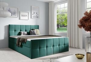 Jednolôžková posteľ CHLOE - 120x200, zelená 2 + topper ZDARMA