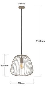 Závesný luster na lanku OVELLA 1xE27/15W/230V pr. 36 cm béžový
