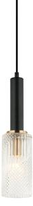 Italux PND-43309-1 BK + BR závesné stropné svietidlo Perola 1x40W | E14 | IP20 - farba čierna / zlatá