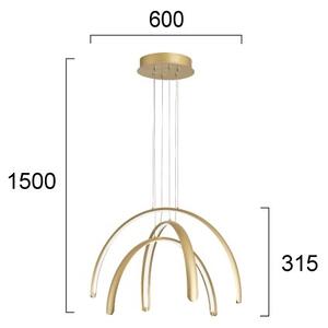 LED luster na lanku MEGAN LED/41W/230V zlatý