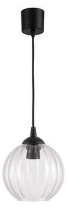 Brilagi - LED luster na lanku RETRO GLASS 1xE27/60W/230V pr. 18 cm čierna/číra