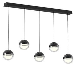 LED luster na lankách ZIREA LED/30W/230V čierna
