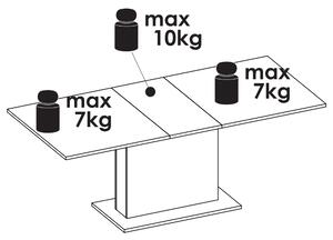 Jedálenský stôl BROLO dub/čierna