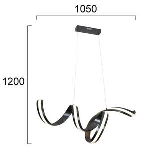 LED luster na lanku AREZIA LED/42W/230V čierny