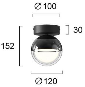 LED stropné svietidlo ZIREA LED/7W/230V pr. 12 cm čierne