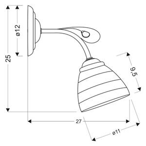 Nástenné svietidlo SIMPLI 1xE27/40W/230V