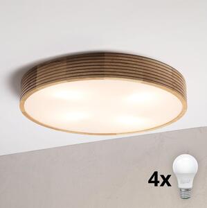Brilagi - LED stropné svietidlo CARVALHO MODERN 4xE27/60W/230V, dub, priemer 57,5 cm