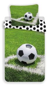 Zelené bavlnené detské obliečky na jednolôžko 140x200 cm Football – Jerry Fabrics