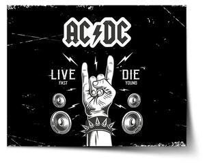 Sablio Plagát ACDC Live fast, die young - 60x40 cm