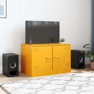 TV skrinka horčicovo-žltá 67x39x44 cm oceľ