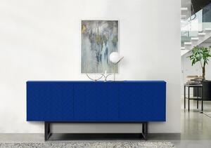 Modrá komoda Woodman Camden Herringbone, 175 x 75 cm