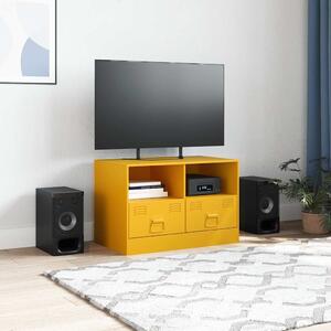 TV skrinka horčicovo-žltá 67x39x44 cm oceľ