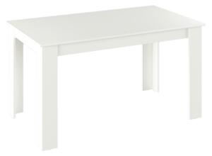 TEMPO Jedálenský stôl, biela, 140x80 cm, GENERAL NEW