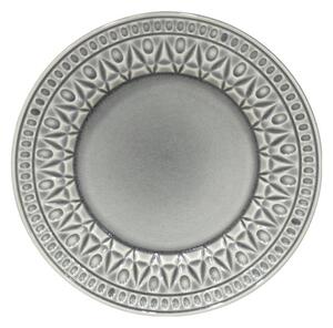 Sivý kameninový dezertný tanier Costa Nova Cristal, ⌀ 22 cm