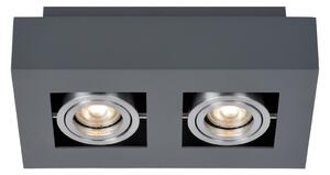 Italux IT8002S2-BK / AL stropné bodové svietidlo Casemiro 2x50W | GU10