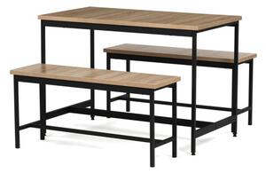 Jedálenský stôl s lavičkami AUT-G1175 OAK
