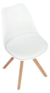 KONDELA Štýlová otočná stolička, biela, ETOSA