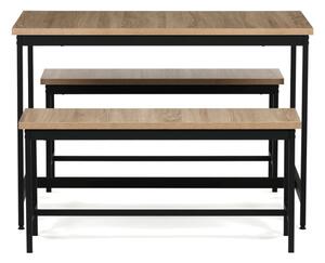 Jedálenský stôl s lavičkami AUT-G1175 OAK