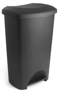 Čierny pedálový odpadkový kôš s vrchnákom Addis, 41 x 33 x 62,5 cm