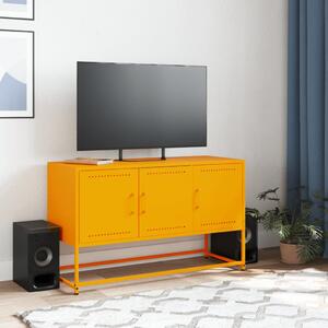TV skrinka horčicovožltá 100,5x39x60,5 cm oceľ