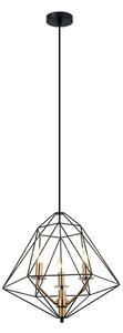Italux PEN-6369-3-BKBR závesné stropné svietidlo Maresmo 3x40W | E14 - čierna, zlatá