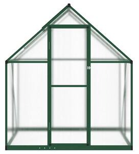 Skleník so základovým rámom zelený 169x114x195 cm hliník