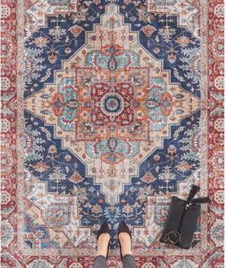 Tmavomodro-červený koberec Nouristan Sylla, 80 x 150 cm