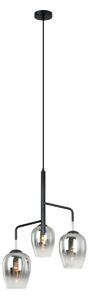Italux PEN-5359-3-BKCR závesné stropné svietidlo Lesly 3x40W | E27 - chróm, čierna