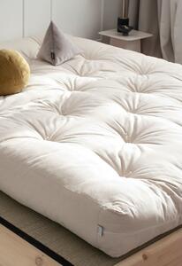 Dvojlôžková posteľ z masívneho dreva s úložným priestorom a futónom Comfort Karup Design Ziggy, 140 x 200 cm
