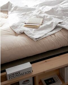 Dvojlôžková posteľ z masívneho dreva s úložným priestorom a futónom Comfort Karup Design Ziggy, 140 x 200 cm