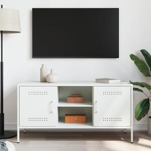 TV skrinka biela 100,5x39x50,5 cm oceľ