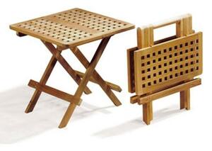 Záhradný skladací stôl Piknik 50 x 50 x 46 cm, teak