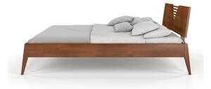 Dvojlôžková posteľ z bukového dreva v orechovom dekore Skandica Visby Wolomin, 180 x 200 cm