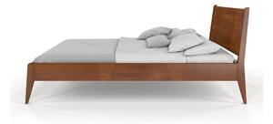 Dvojlôžková posteľ z bukového dreva v orechovom dekore Skandica Visby Radom, 140 x 200 cm