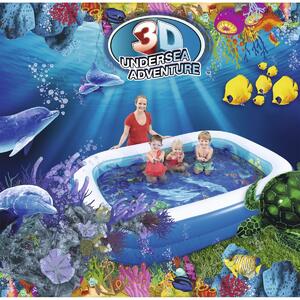 Bestway Nafukovací bazén 3D morský svet, 262 x 175 x 51 cm