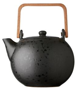 Čierna kameninová kanvička na čaj Bitz Basics, 1,2 l