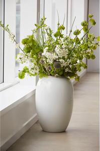 Krémovo-biela kameninová váza Bitz Basics Cream, výška 50 cm